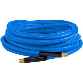 Workforce Air Hose, 3/8 in. x 25 ft., 1/4 Fittings, PVC, Blue - HWF3850BL2