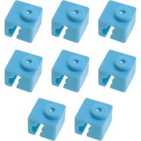 8 Pcs 3D Printer Silicone Sock Hotend for E3D-V5 Anycubic KosselMega I3 I3-X I3-S 4Max PRO Heating Aluminum Block Blue