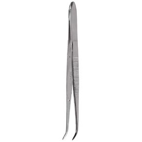 Grafco Eye Dressing Forceps, Full Curved, 4" Length, Serrated, Stainless Steel Medical Tool, 2764