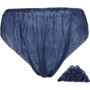 20Pcs Unisex Disposable Nonwoven Underwear, Travel Briefs Panties One time Use Underwear, Spa Underpants Stretch for Bikini Panty for Travel Hotel Spa(Blue)