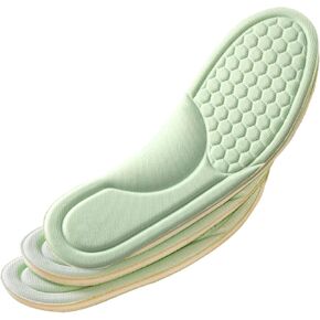 Comfy Walk Insole Shock Absorbing Shoes Inserts Sweat Absorbent Thin Soft Breathable Insoles for Women Standing All Day(S)