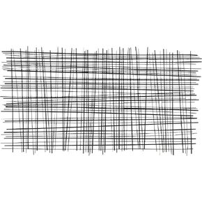 Deco 79 Metal Geometric Home Wall Decor Overlapping Lines Cross Hatch Wall Sculpture, Wall Art 47" x 1" x 25", Black