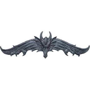 Design Toscano Hardwick Dragon Pediment Door and Wall Décor, 35 Inch, Single