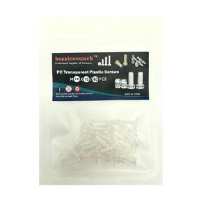 PC (Polycarbonate) Acrylic Plastic Transparent Metric Phillips Pan Head Screws M2.6x8 60PCS