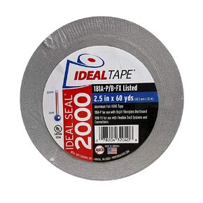 Ideal Seal 2000 Aluminum Foil Tape UL 181A-P/B-FX Certified 2.5 in x 60 yds