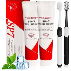 Sp-7 Probiotic Toothpaste, with Toothbrush, Sp7 Ultra Deeply Whitening Toothpaste, Sp 7 Fresh Toothpaste (2)