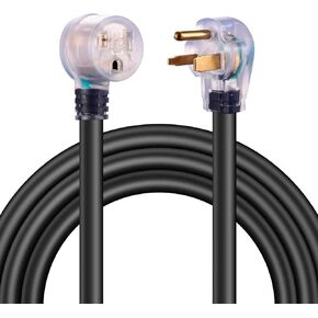 Miady 25ft 50AMP Welder Extension Cord, 8 Gauge Heavy Duty Industrial NEMA 6-50 Welding Machine Cord with Lighted End, ETL Approved
