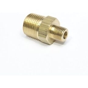 3/8" Male NPT to 1/8" Male NPT MPT MIP Hex Pipe Nipple Brass Fitting Fuel/Air/Water/Boat/Gas/Oil WOG