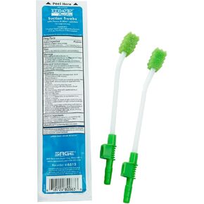 Toothette® Oral Care Single Use Suction Swab System with Perox-A-Mint Solution - Each (1 System/Package)