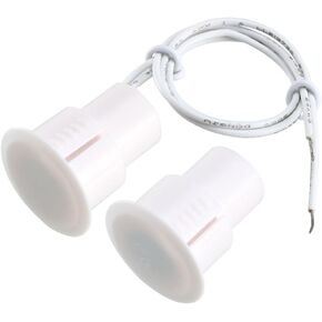 uxcell N.C. Recessed Wired Security Window Door Contact Sensor Alarm Magnetic Reed Switch White RC-36