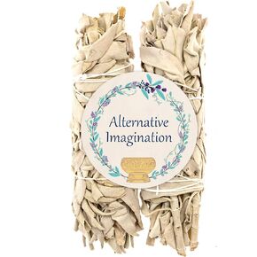 6" White Sage Sticks - 2 Pack - Medium Smudge Incense Sticks for Spiritual Cleansing, Sage Smudge Kit Refills, Meditation, Witchcraft Supplies, Spiritual Gifts - Alternative Imagination
