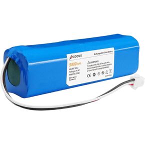 5800mAh Upgraded Replacement Battery for Lydsto R1, for Proscenic M7 Pro M8 Pro M7 Max, for Uoni V980 Max V980 Plus, for Roidmi Eve Plus, for Viomi S9 Robot Vacuum Cleaner Parts Battery 14.4V