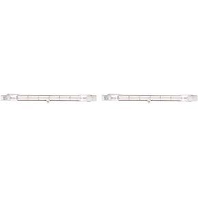 Satco S1925 300 Watt 5000 Lumens T3 Halogen Double Ended R7S Base 130 Volt Clear 118mm Light Bulb, Dimmable