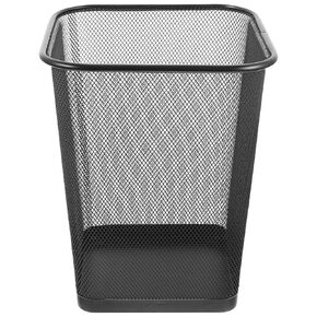 STOBOK Garbage Can Trash Can Kitchen Waste Container Desktop Trash Bin Round Waste Bin Mesh Wastebasket Office Wastebasket Vintage Recycle Bin Trash Rack Silk Screen Waste Paper Box Iron