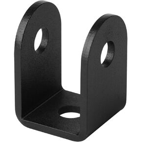 20 Pcs Black U Bracket for 1" Panels(Inner Width:25.4mm), Thickness 3mm Bracket Stamped Carbon Steel,Powder Coating, φ10mm Holes for 3/8" Fasteners