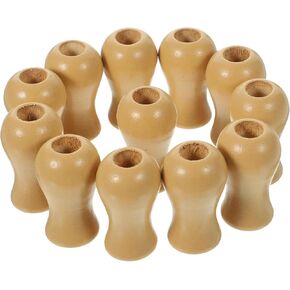 IMIKEYA 12pcs Curtains Blinds Window Shades for Home Window Blind end Blind Cord Holder Shade pulls for Roller Shades Blind Cord Pull Ends knob Component Accessories Wood Delicate Lanyard