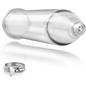 12 inch Glass Extraction Tube, Thick and Sturdy Extraction Tubes Glass Extractor Tube with 2pcs Stainless Steel Clamp