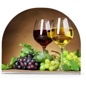 Napkin Holder for Table, Glasses Of Wine Grapes Acrylic Paper Napkin Holder, Kitchen Tissue Paper Dispenser Cocktail Napkin Holder for Dining Table, Party Guest, Bathroom