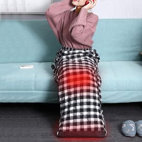 Heated Full Body Wraps, Woolala Electric Heating Pad Knee Hands Foot Warmer for Pain Relief, 6 Adjustable Temperature Levels/Auto Shut Off/Washable