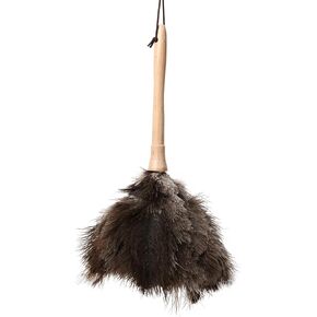 16 inch Ostrich Duster Fluffy Natural Feather Dusters with Wooden Handle Cleaning Supplies for Home Office Car