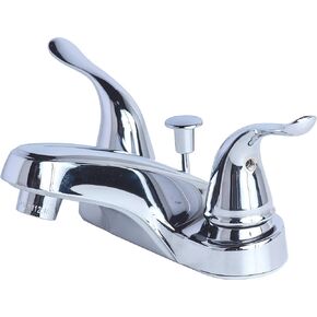 Laguna Brass 2024CP Two Handle Centerset Lavatory Faucet with Pop-Up Drain, Chrome Finish