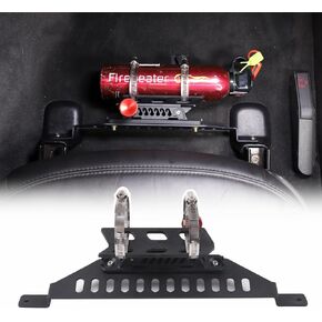 Under Seat Quick Release Roll Bar Fire Extinguisher Mount Bracket Compatible with Chevrolet Corvette C6 2005-2013,Adjustable 2 Clamps Vehicle Fire Extinguisher Bottle Tie Bracket Billet
