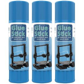 3D Printer Adhesive Glue All-in-One Anti-Warp PVP Solid Glue Stick for Hot or Cold Bed Build Surface (3pcs)