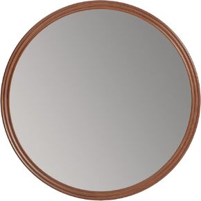 Brewster Home Fashions Fetco Habitat Decorative 30in Brown Round Carved 30-in Mirror