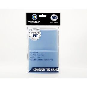 Pro Support 400 Premium Ultra Clear Standard Size Card Sleeves. Perfect for Double-sleeving and Compatible with Pokemon Cards and Magic The Gathering