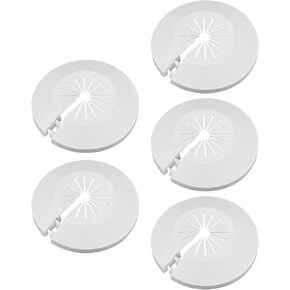 5 Pcs Pipe Cover Decoration for 0.79" to 1.57"(20-40mm) Plumbing Cover Plates Water Pipe Cover Water Pipe Drain Line Cover Radiator Escutcheon PP Plastic White Decoration Toilet Pipe Cover