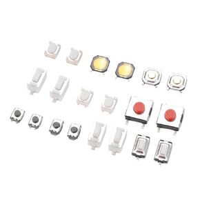 250pcs 10 Types Car Remote Control Button Micro Tactile Switch Button Momentary Tact Assortment Kit for Car Remote Control Key with Plastic Box