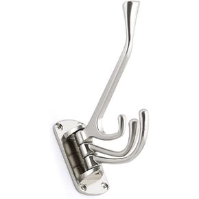 Richelieu Hardware NH027300195 Nystrom Triple Utility Swivel Hook, Brushed Nickel