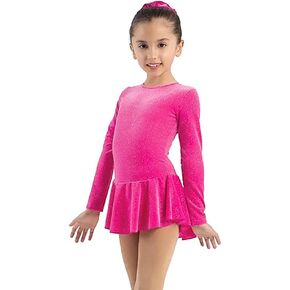 Model 2711 Girls Skating Dress Pink Glitter