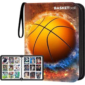 HESTECH Baseball Card Binder with Sleeves 900 Pockets 3 Ring Trading Playing Collection Card Holder Photo Albums Storage Large Organizer Big Case with 50 Pages Removable Sleeves for Sports Game Cards
