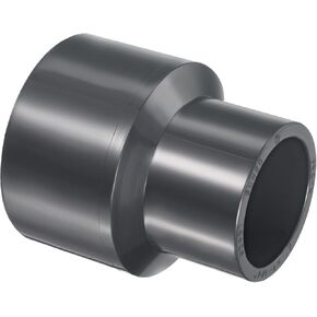 PATIKIL UPVC Reducer Pipe Fitting 2" x 1-1/4" Socket Schedule 80, Straight Coupling Adapter Connector, Gray