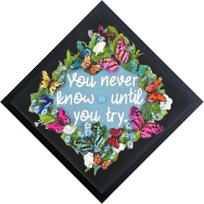 14x26 Black Shadow Box Diploma Frame with Graduation Cap & Tassel Holder for 8.5x11 Diploma and 4x6 Photo with MDF Wood and Plexiglass, White Over Black Mat for Wall, Graduation Keepsakes