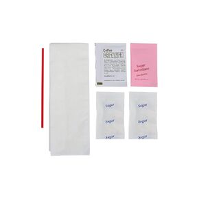 WNA 612239 6-Piece Coffee Condiment Kit, 17" Width x 12" Length 1-Ply Napkin (Case of 250)