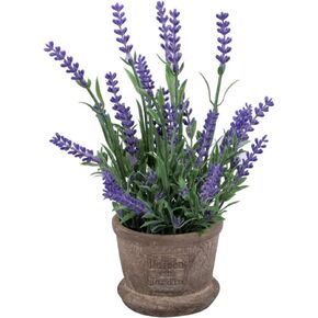 Artificial lavender flowers artificial Lavender Decor Fake Lavender Plant in Pot Purple Potted Faux Flowers for Rustic Home Bathroom Table Centerpieces Wedding artificial lavender Decor lavender plant