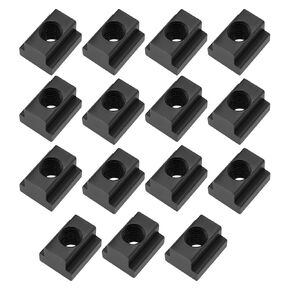 The Lord of the Tools 15Pcs Black Medium Carbon Steel M10 T Slot Nut Milling Machine Nut for Mounting On T Slot Rails Machine T Slot Beds Or As an Accessory in Many Vehicles