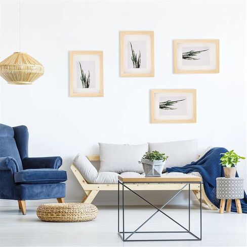5x7 Shadow Box Frame Small Shadow Box Display Case 4 Pack Natural Wood Picture Frame Glass Surface Internal Depth 0.6 inch for Wall Or Tabletop in Saudi Arabia