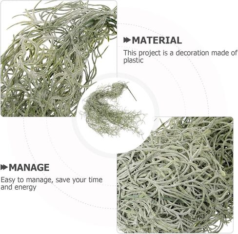 BESTOYARD Simulated Hanging Vine Moss 36 Inch Hanging Vines Garland Fake Green Planters Reindeer Moss Faux Vines Fake Air Plants Plastic for Wedding in Kuwait