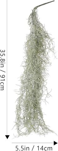 BESTOYARD Simulated Hanging Vine Moss 36 Inch Hanging Vines Garland Fake Green Planters Reindeer Moss Faux Vines Fake Air Plants Plastic for Wedding in Kuwait