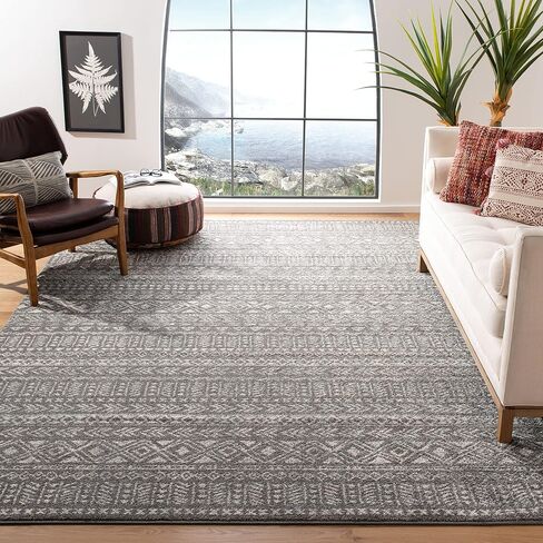 SAFAVIEH Tulum Collection Runner Rug - 2' x 8', Ivory & Terracotta, Moroccan Boho Distressed Design, Non-Shedding & Easy Care, Ideal for High Traffic Areas in Living Room, Bedroom (TUL263A) in Saudi Arabia