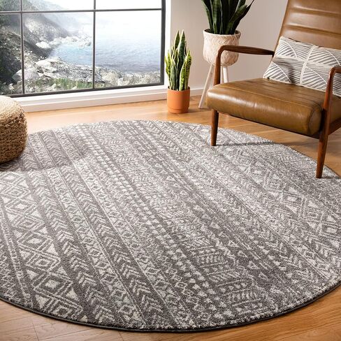 SAFAVIEH Tulum Collection Runner Rug - 2' x 8', Ivory & Terracotta, Moroccan Boho Distressed Design, Non-Shedding & Easy Care, Ideal for High Traffic Areas in Living Room, Bedroom (TUL263A) in Saudi Arabia