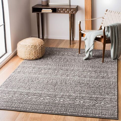 SAFAVIEH Tulum Collection Runner Rug - 2' x 8', Ivory & Terracotta, Moroccan Boho Distressed Design, Non-Shedding & Easy Care, Ideal for High Traffic Areas in Living Room, Bedroom (TUL263A) in Saudi Arabia