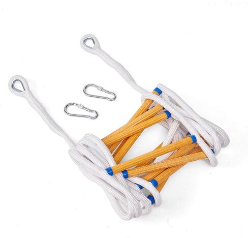Fire Escape Ladder 2 Story 16FT Emergency Rope Ladders with Carabiners Reusable Fire Ladder Withstand Weight up to 2000 pounds in Saudi Arabia