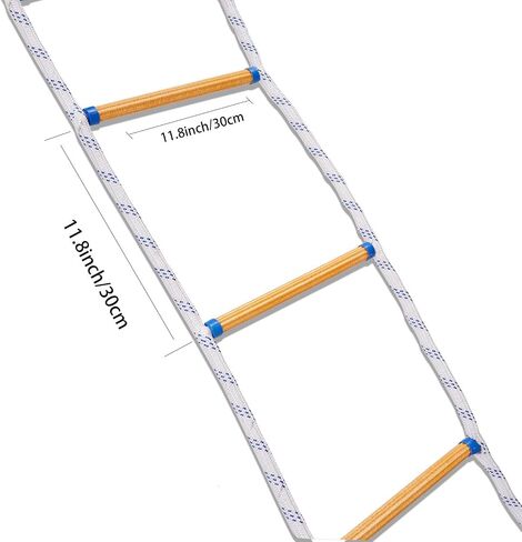 Fire Escape Ladder 2 Story 16FT Emergency Rope Ladders with Carabiners Reusable Fire Ladder Withstand Weight up to 2000 pounds in Saudi Arabia
