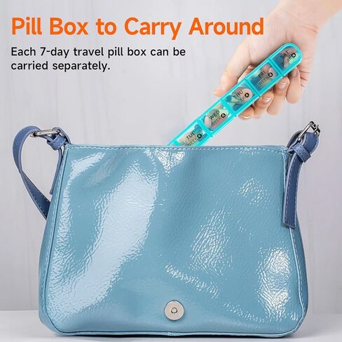 Weekly Pill Organizer(4 Weeks), Monthly Large 28 Days Pill Organizer with Removable 7 Days Pill Box, Daily Pill Cases Medicine Organizer for Fish Oils, Vitamins, Supplements, and Medications in Kuwait