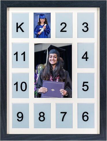 12 month photo frame,School Year Picture Frame,K-12 Collage Photo Frame for Baby First Year Keepsake, 12x16 Multi Picture Frame-13 Opening,Great for Children's Photos, Portrait in Kuwait