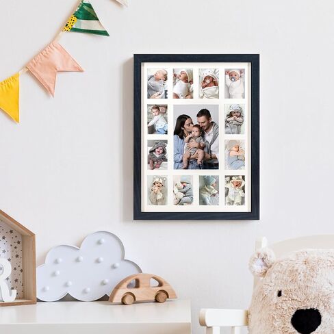 12 month photo frame,School Year Picture Frame,K-12 Collage Photo Frame for Baby First Year Keepsake, 12x16 Multi Picture Frame-13 Opening,Great for Children's Photos, Portrait in Kuwait